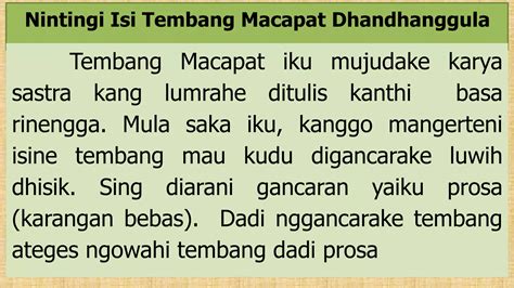 Dhandhanggula yaiku  Watak tembang Kinanthi yaiku