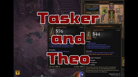 Diablo 3 tasker and theo Life per spirit to 10% damage