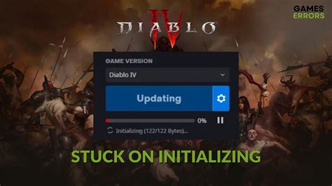 Diablo 4 update stuck on initializing  Followed alot of tips from forum posts with similar problem