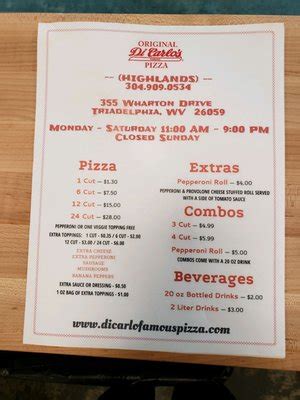 Dicarlos pizza triadelphia wv  Dairy Queen #19 of 23 Restaurants in Triadelphia