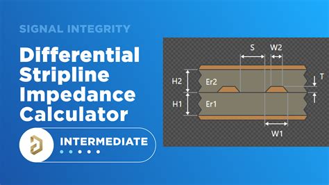 Differential trace impedance calculator  Classes for 50 and 100-ohm traces