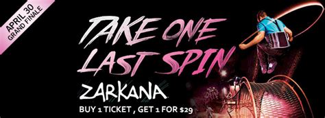 Discounted zarkana tickets  I plan to also purchase another one online at a discount price
