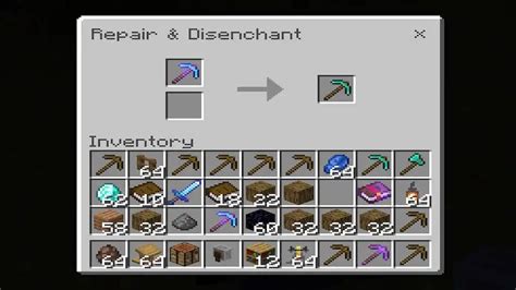 Disenchant tool minecraft  Add Items to make a Dispenser