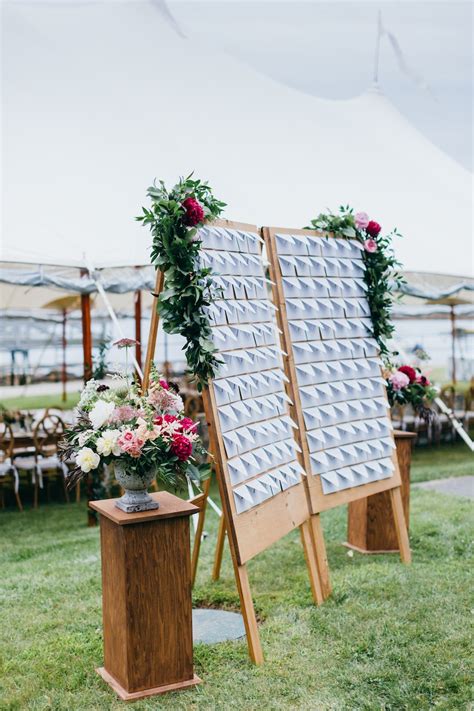 Display for escort cards  An escort card display or seating chart is a must-have for logistical purposes, but it can also be used to create an exciting first