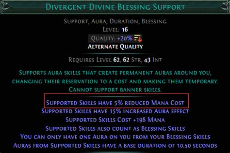 Divine blessing support poe  Get some duration on the tree, and re-casting auras won't feel nearly as bad, especially because it kickstarts Indigon again