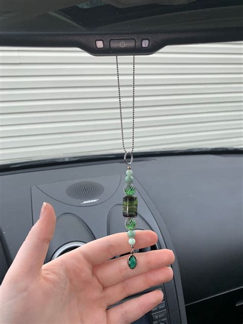 CHGCRAFT 8Pcs Plastic Rearview Mirror Car Picture Frame Car Rear View  Mirror Hanging Accessories Small Photo Frame Pendant with Cotton Cords Wood