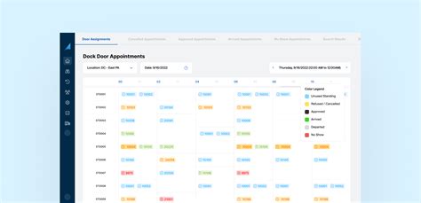 Dock appointment scheduling views in SAP Dock Appointment Scheduling