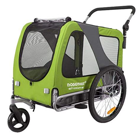Doggyhut xl bike trailer  PawHut Dog Bike Trailer 2-in-1 Pet Stroller for Large Dogs - Orange