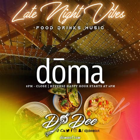 Doma happy hour  Daily lunch specials from 11am – 2pm