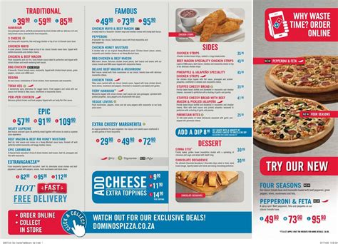 Domino's number  Oven-baked sandwiches, chicken wings, pasta, and salads are also on the menu! Domino's began offering non-pizza options in 2008 and since then, has gradually become one of the biggest sandwich delivery places in Ithaca