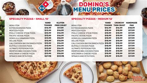 Domino's pizza carleton place menu 