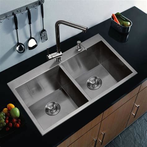 Dorf top mounted kitchen sinks 25 inches deep; anything less and your dishes will quickly pile up and reach the faucet