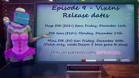 Dr pinkcake kemono  DrPinkCake Release date announcement (Patreon) Published: 2022-12-05 15:04:54 Imported: 2023-01 ⚑ Flag ☆ Favorite Content It is my absolute pleasure to announce the Patreon release dates for: Being a DIK - Episode 9: Vixens (v0