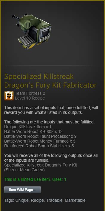 Dragon's fury killstreak kit  Buy and sell items with community members for Steam Wallet funds