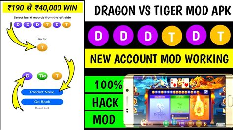 Dragon tiger hack software  As a gambler, all you have to do is put a bet on the Dragon, Tiger, or Tie then whoever will gets