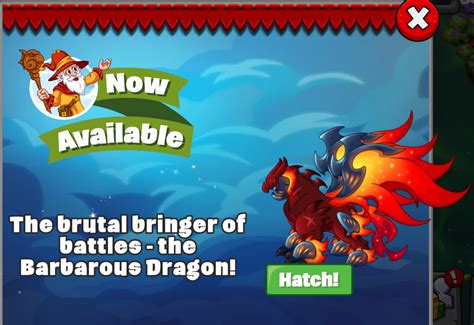 Dragonvale barbarous dragon  In the comments, I've provided information on the images, a link to the breeding hints for the upcoming limiteds, and other helpful resources