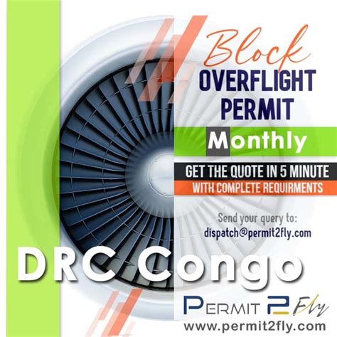Drcongo overflight validity In general, both overflight and landing permits are required