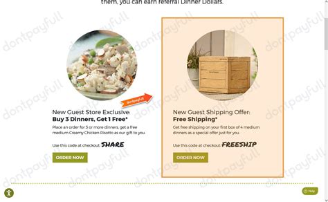 Dream dinners promo code  Offer cannot be combined with any other coupons