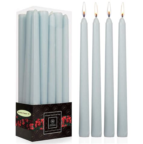 10 Inch Taper Candles, 12 Pack Tall Unscented Dripless Candles with Cotton  Wicks Perfect for Dinner, Party, Wedding or Farmhouse Decor, 7-9 Hour Burn