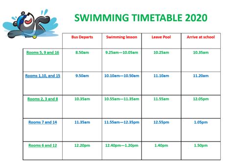 Drumbrae swimming timetable 00am - 4