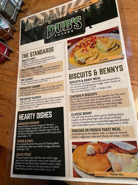 Dub's tavern menu  Open for Lunch: Wednesday - Saturday: 12pm - 4pm