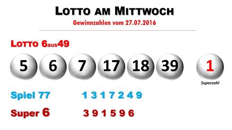Duitse lotto mittwoch  LOTTO 6aus49: Ziehung am Samstag, 17