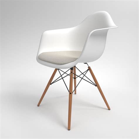 Eames plastic armchair  In 2001, continuing the Eames’ design ethos of continual, iterative advancements, Herman Miller reintroduced the original Eames Molded Shell Chair (1950) in a durable, 100 percent recyclable polypropylene