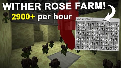 Easy wither rose farm Wither Roses can be used to create black dye