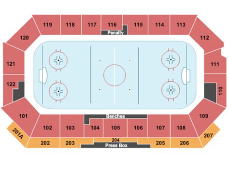 Ed robson arena seating chart  6 p
