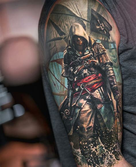 Edward kenway tattoos  To help others, I'll attach this image