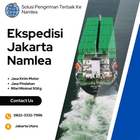 Ekspedisi jakarta namlea 5556 PT Sewu Kuto Logistik melayani ekspedisi pengiriman barang dan kargo dari Jakarta ke Lilialy, salah satu kecamatan di Kabupaten Buru, Provinsi Maluku