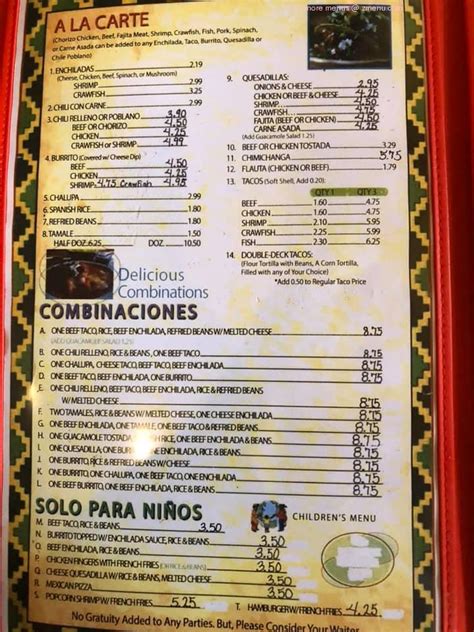 El mariachi loco petal menu 02 mi away
