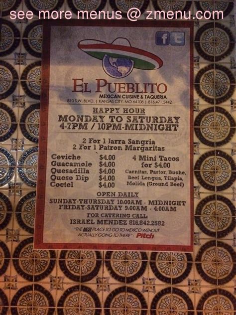 El pueblito kansas city menu  See reviews, photos, directions, phone numbers and more for El Pueblito Mexican locations in Kansas City, MO