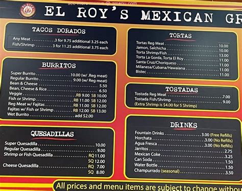 El roys menu santa rosa  0 people suggested El Roy's Express Mex (updated August 2023)Santa Rosa and Sonoma County 2023