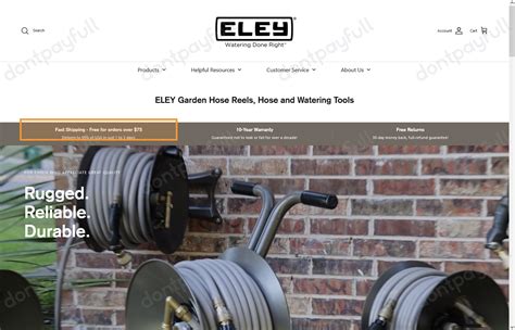 Eley hose reel discount code  Rugged, no-break, no-rust aluminum-alloy construction