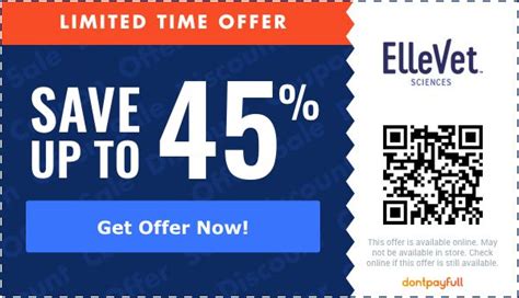 Ellevet coupon  Code Promo ElleVet Sciences Black Friday: 25% de rabais + 9 réductions en Novembre 2023