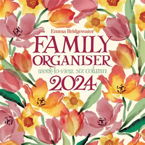 2024 Emma Bridgewater Tulips Weekly Wall Planner