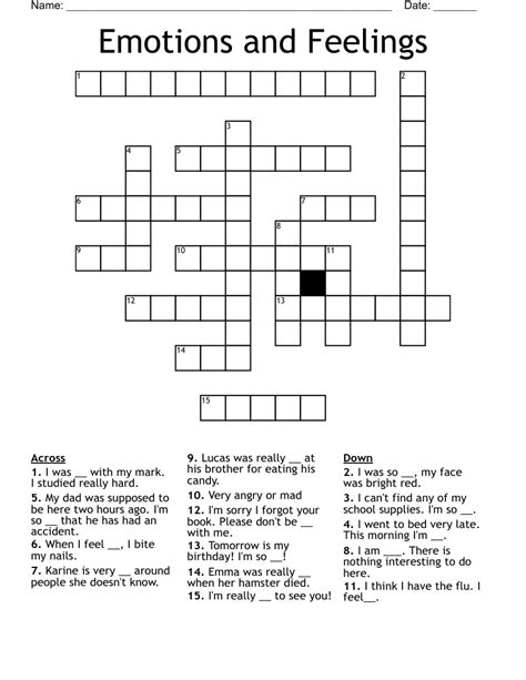 Emo emotion crossword clue  Clue