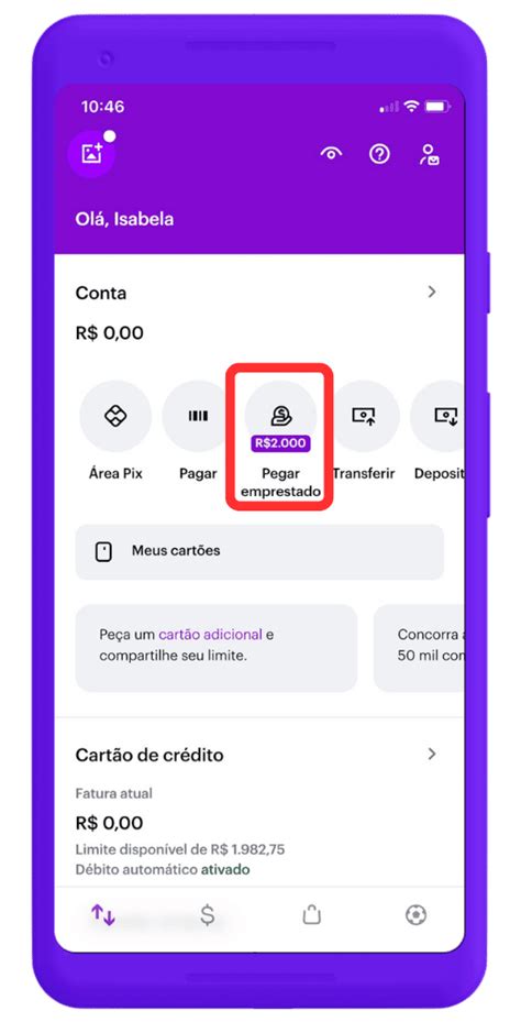 Empréstimo pessoal nubank simulação  Acesse o Crédito e faça o login