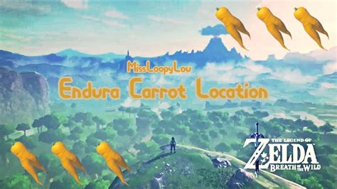 Endura carrot location botw  Usually the bond stayed at 20