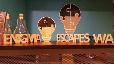 Enigma escapes wa  The brand name displayed in a large sign outside the building makes the venue easily recognizable