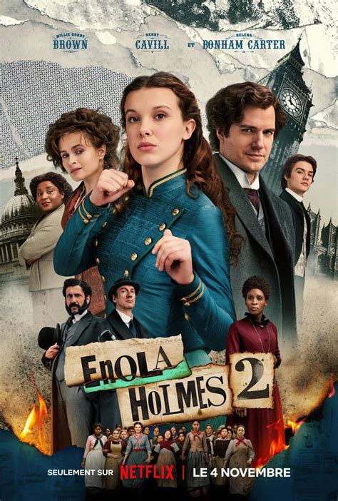 Enola holmes 2 szereposztás Millie Bobbie Brown and Henry Cavill with director Harry Bradbeer on the set of 'Enola Holmes 2