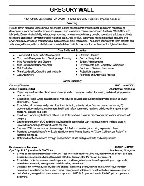 Environmental services director resume examples  Assist in the development and deployment of tool box talks, safety bulletins and other communicated medias regarding HS & E