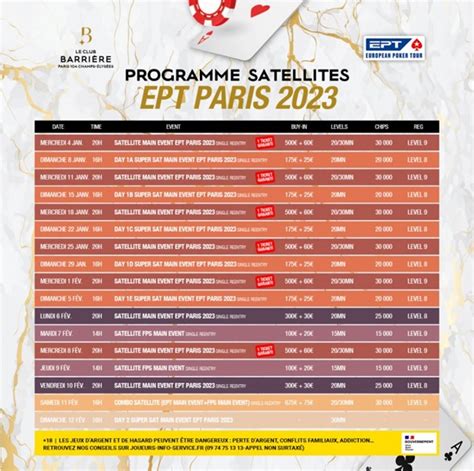 Ept paris 2023  Five dates in total, two of which are brand new destinations