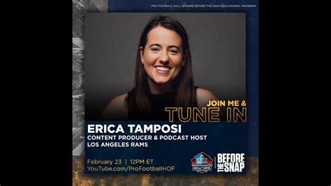 Erica tamposi For anyone who needs caught up - Ricky Hollywood (real name Erica Tamposi) was the longtime producer of the excellent Around the NFL podcast which is owned and produced by NFL Media