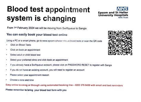 Erith hospital blood test booking uk