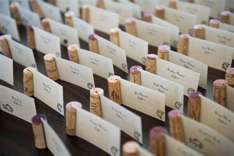 Escort cards wine cork  They look great in pairs or groupings