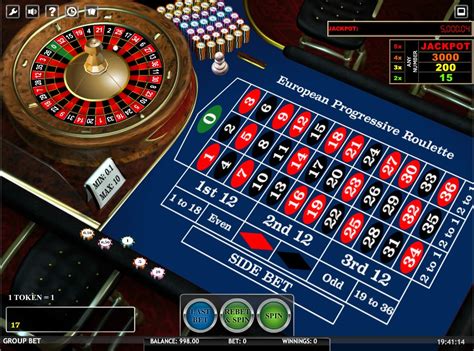 European progressive roulette  To play, select your table, click on the chips to indicate the