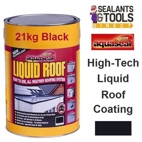 Everbuild aquaseal liquid roof 21kg  Everbuild Aquaseal Liquid Roof Membrane Coating 21Kg Grey AQLIQRFGY21