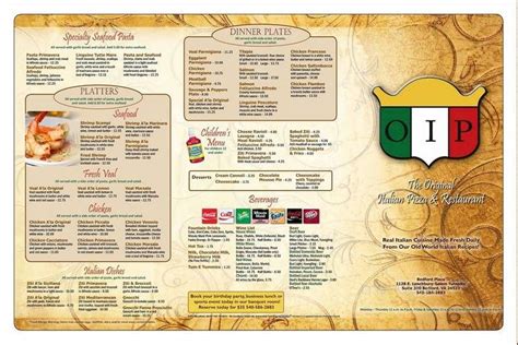 Everett oip menu  Original Italian Pizza